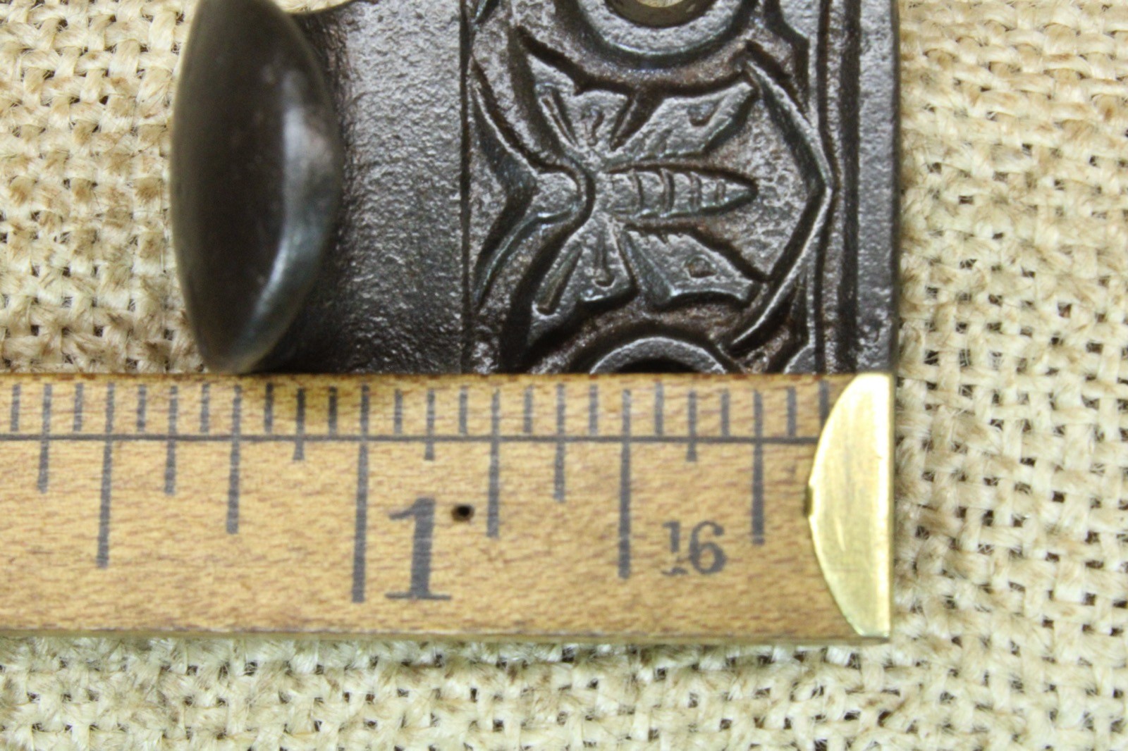 Old Window Sash Lifts Pulls Intricate Butterfly Insect Motif Victorian Cast Iron