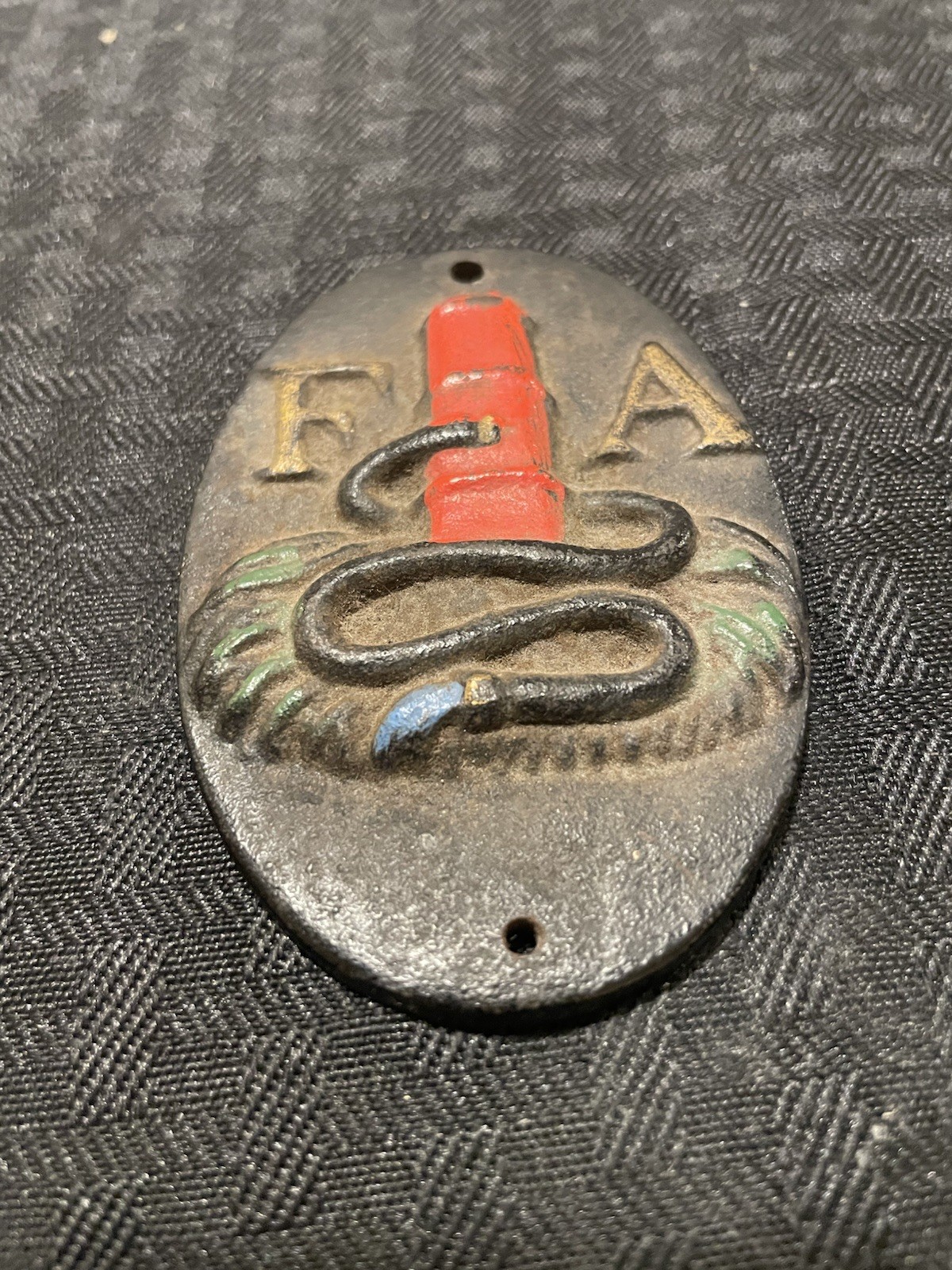 Vintage/antique Fireman Association Plaque