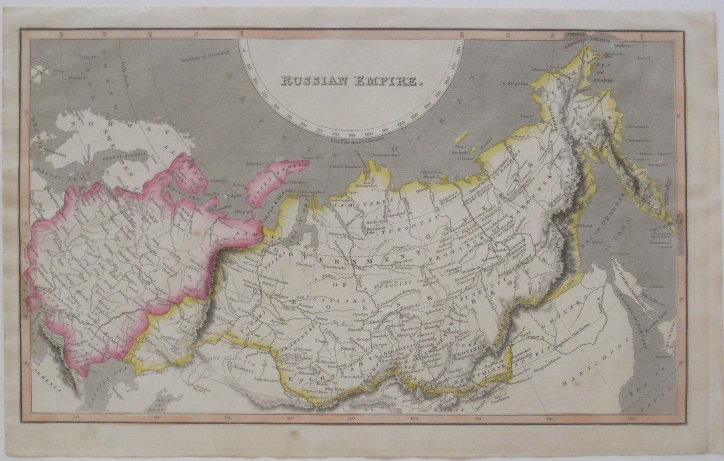 Original 1824 Arrowsmith Map RUSSIAN EMPIRE Tsar Alexander I Finland Poland