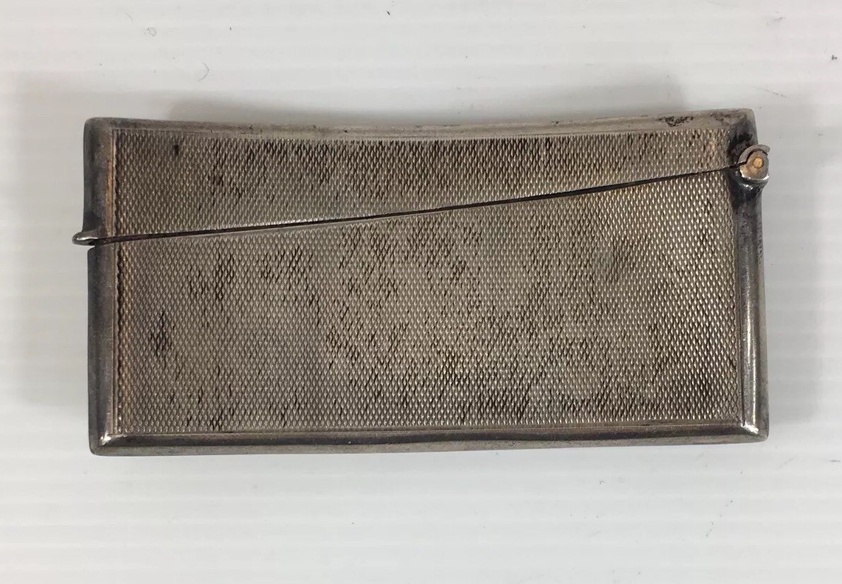 1936 E J Trevitt & Sons Solid Silver Card Case. 31.4g. 4cm X 8cm