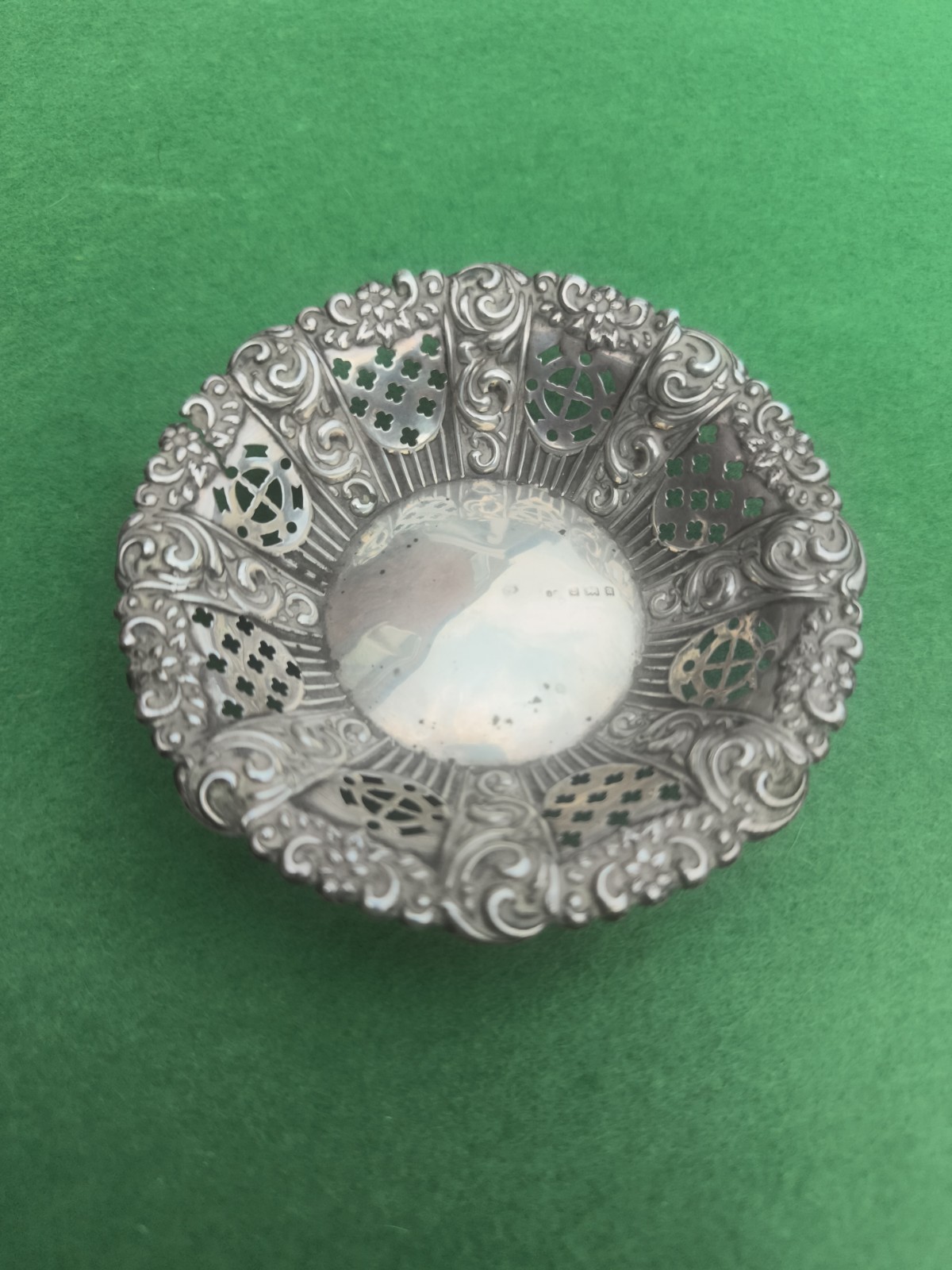 Antique Solid Silver Bon Bon Dish Birmingham Hallmark 1900 42g
