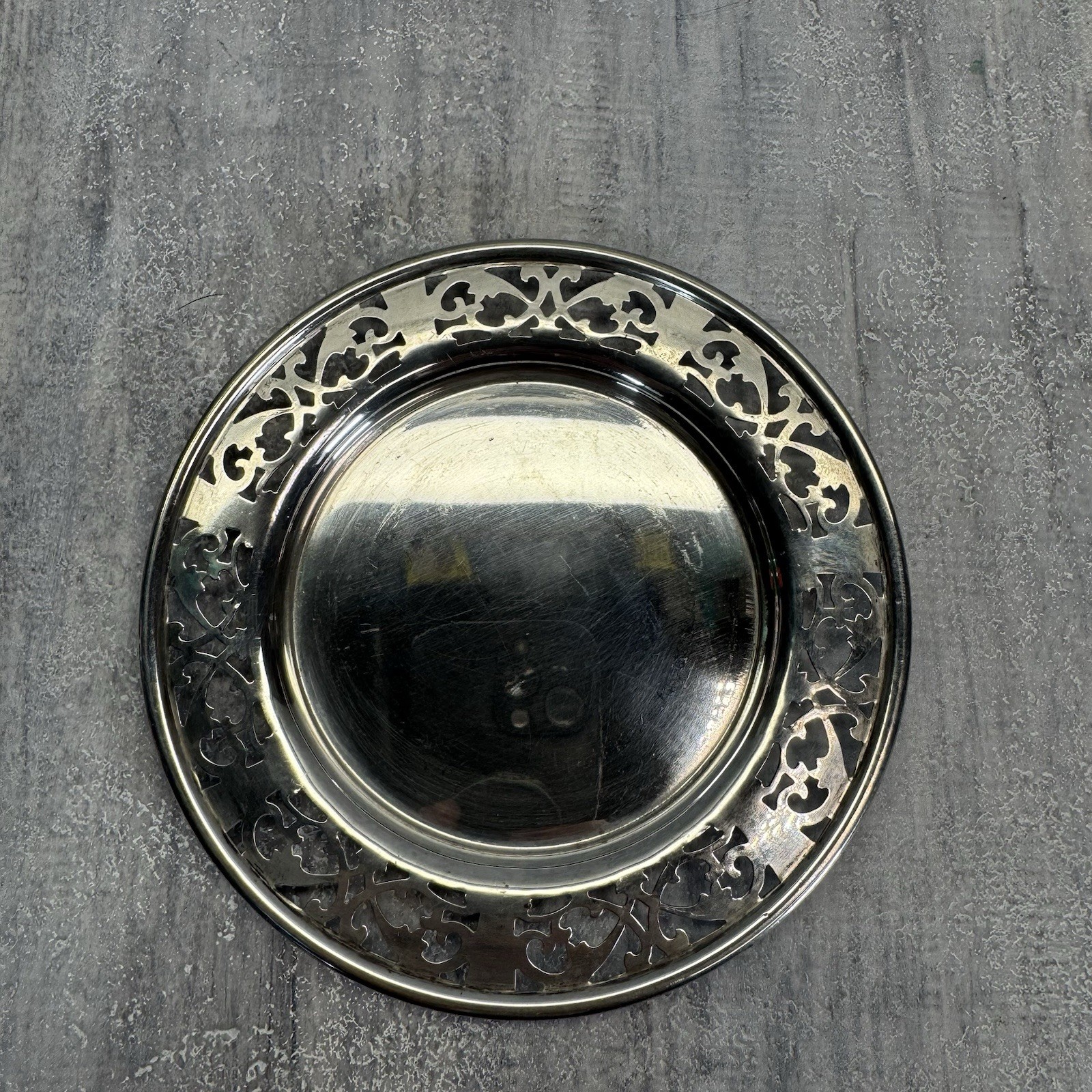 Vtg Roden Brother Sterling Silver Ashtray With Glass Insert 53 Grams 1.9 Fl Oz