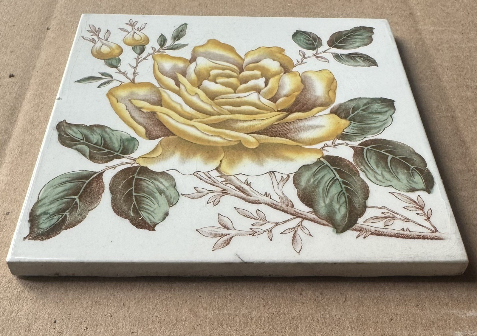 ALFRED MEAKIN – ANTIQUE VICTORIAN MAJOLICA TILE C1900