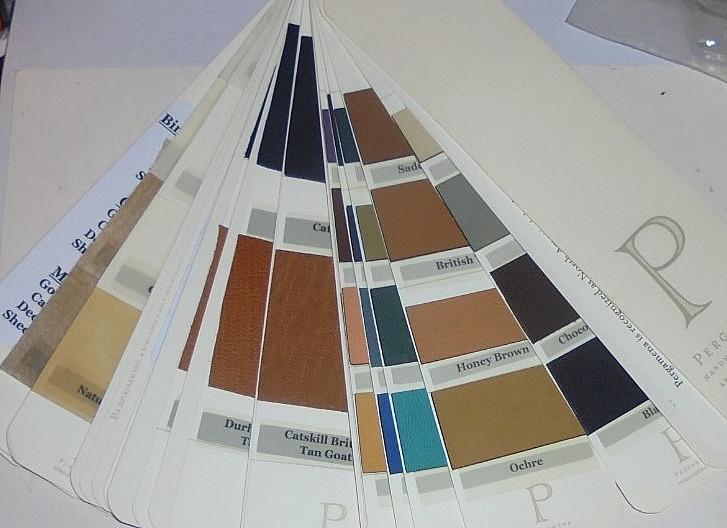 Parchment Vellum Hide Leather Sample Color Swatch Manuscript Certificate Diploma