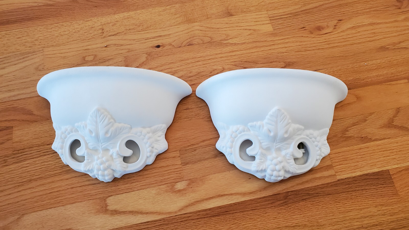 Pair of Minka Group Mediterranean Style Ceramic Wall Sconces In White