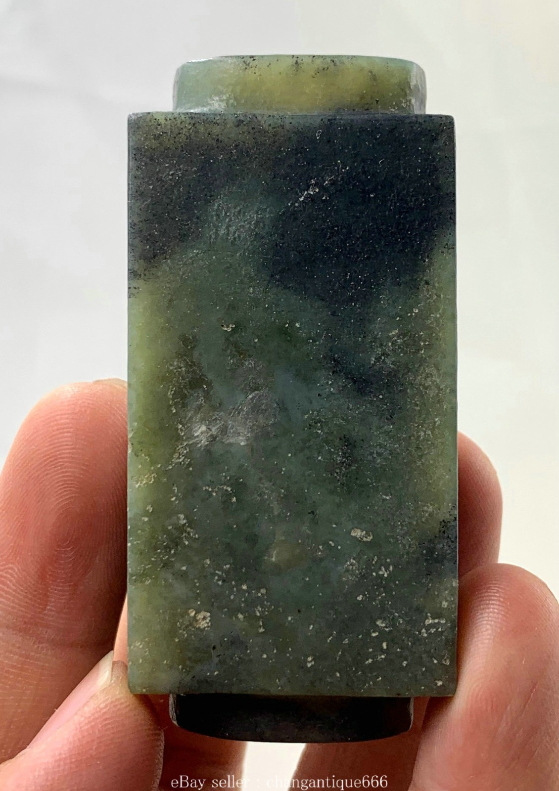 2.6” Chinese Hongshan Culture Jade Carving Yu Cong Jade Cong pendant