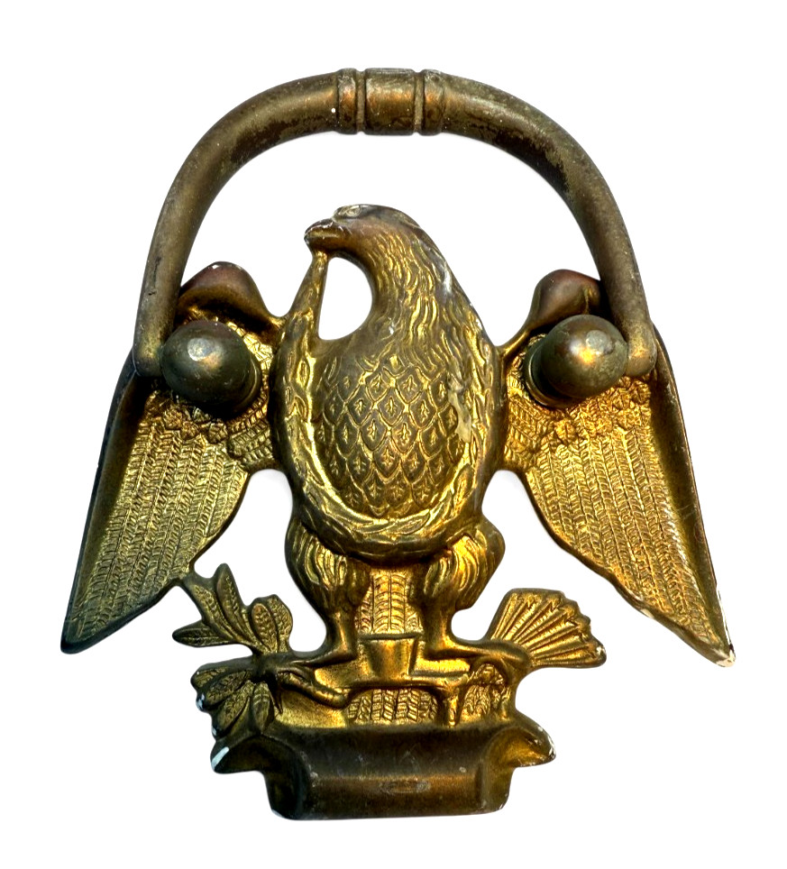 American Eagle Door Knocker Vintage Solid Brass Patriotic Decor
