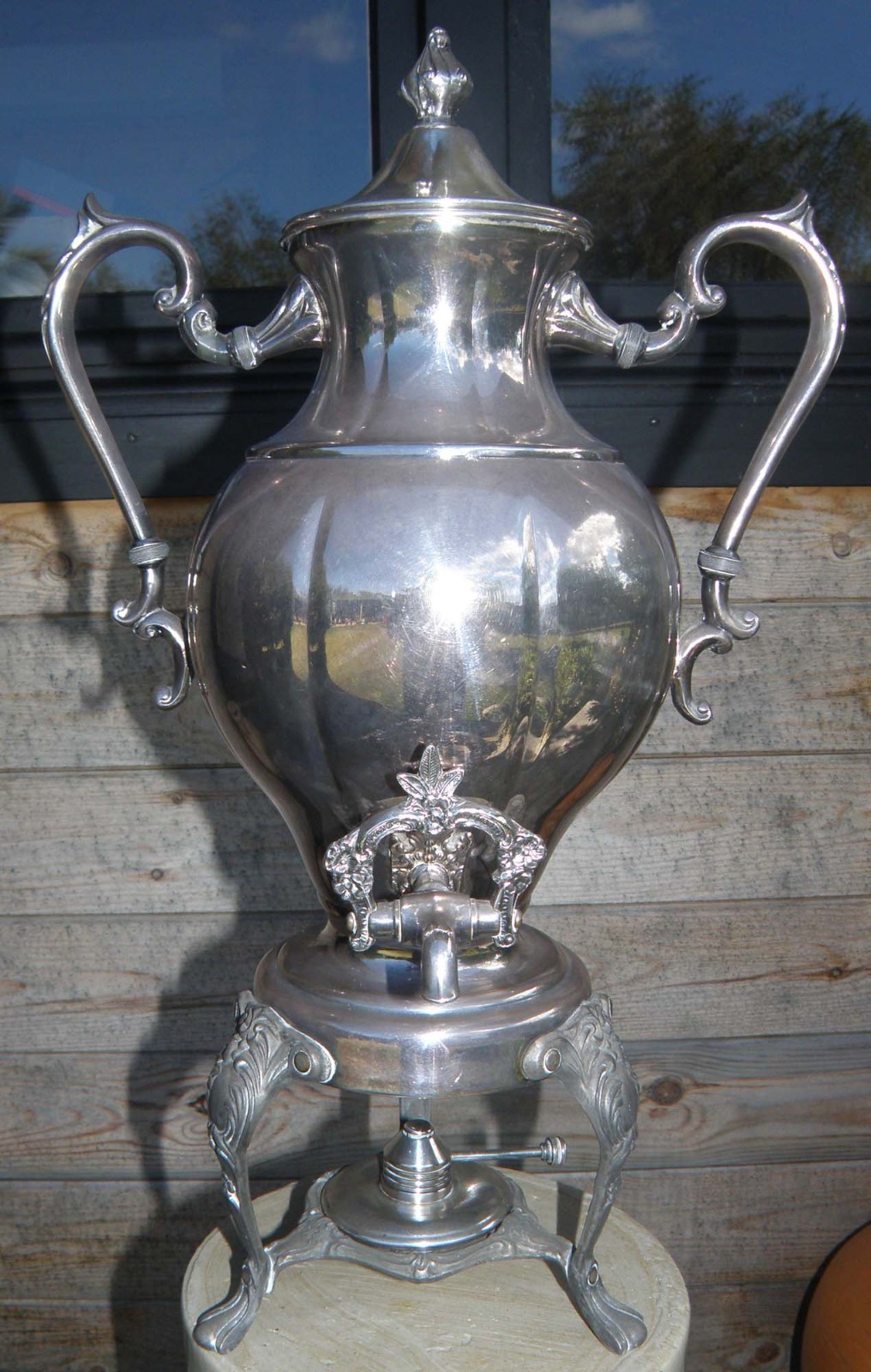 American Sheridan Silver Samovar Hot Water Urn c.1950
