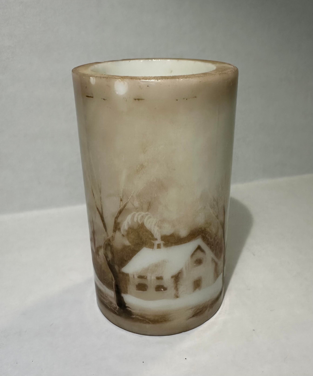 Antiq. Boston & Sandwich Glass Oil Lamp Insert circa 1880 Some noticable chips.