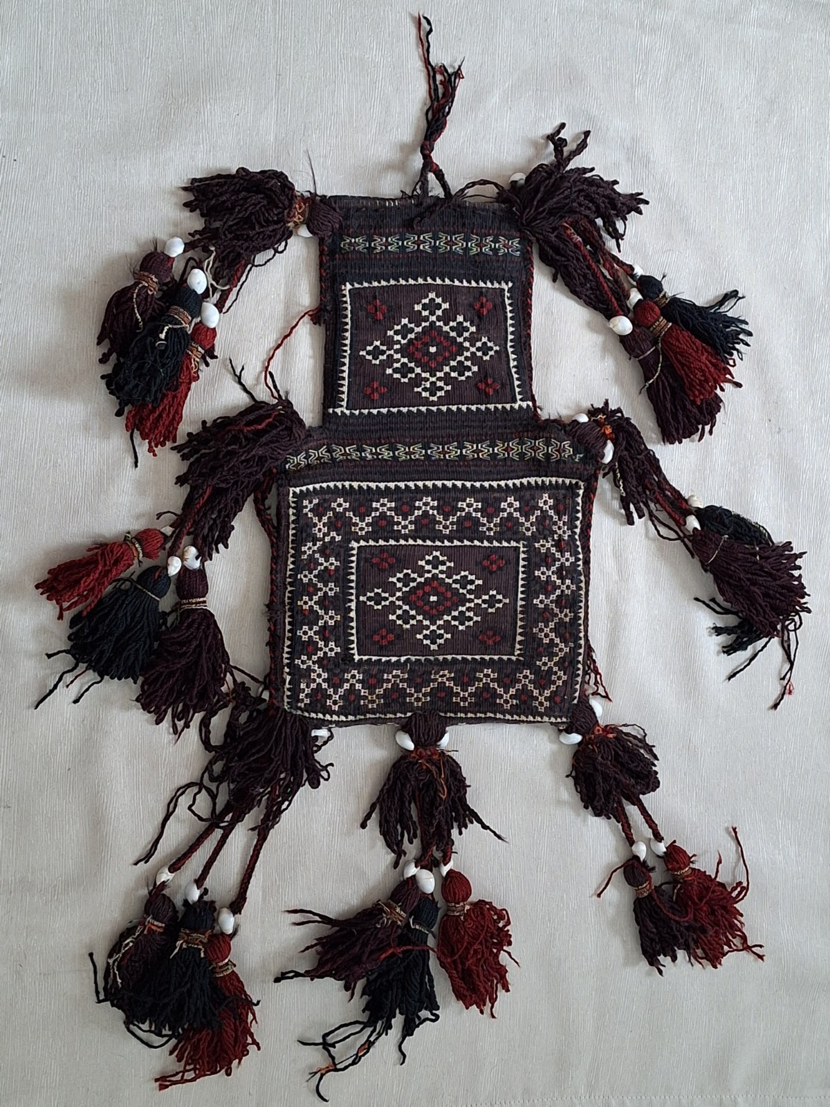 Antique Baloch Tribal Salt Bag Tapestry 28″