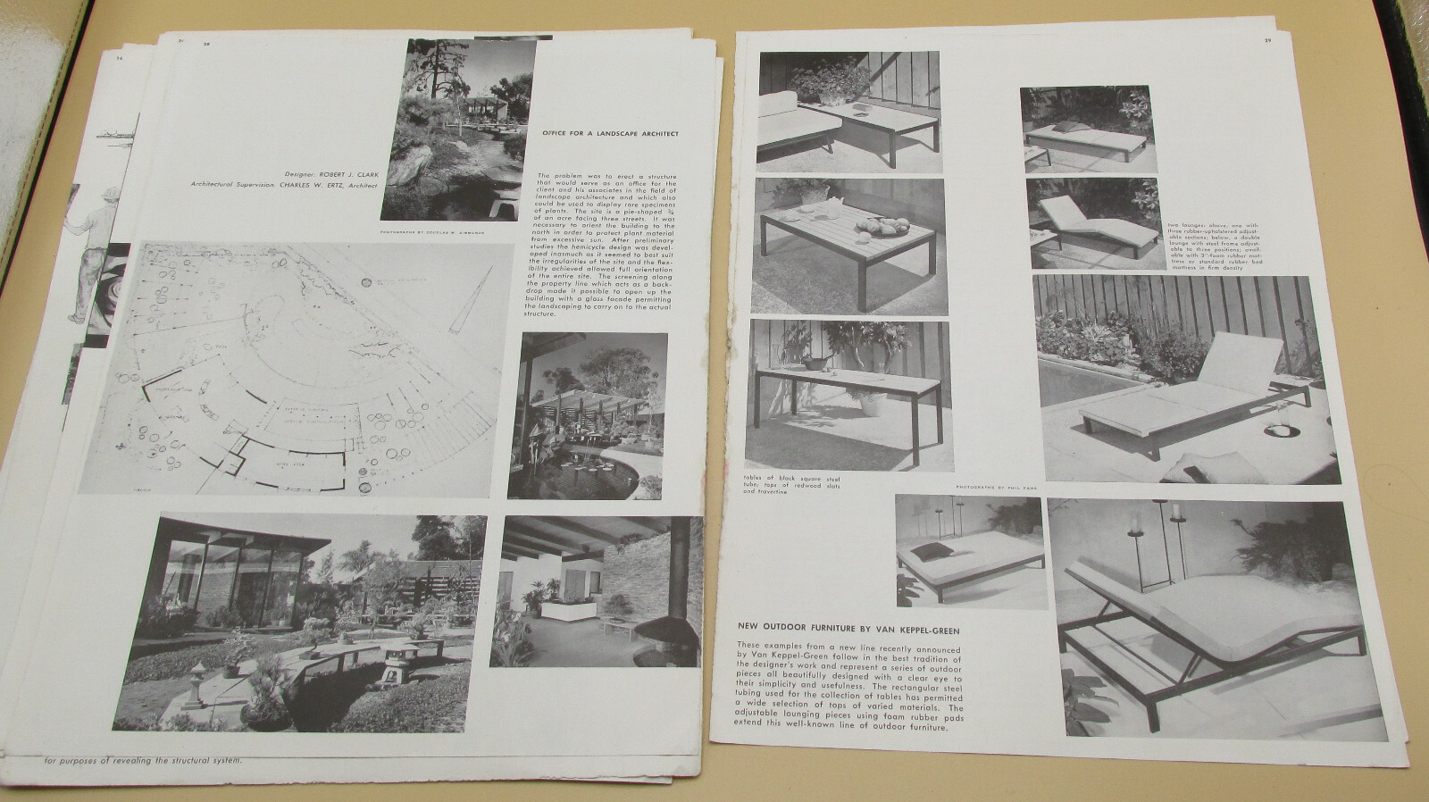 Original Issue Arts & Architecture Magazine January 1954 Loose Pages