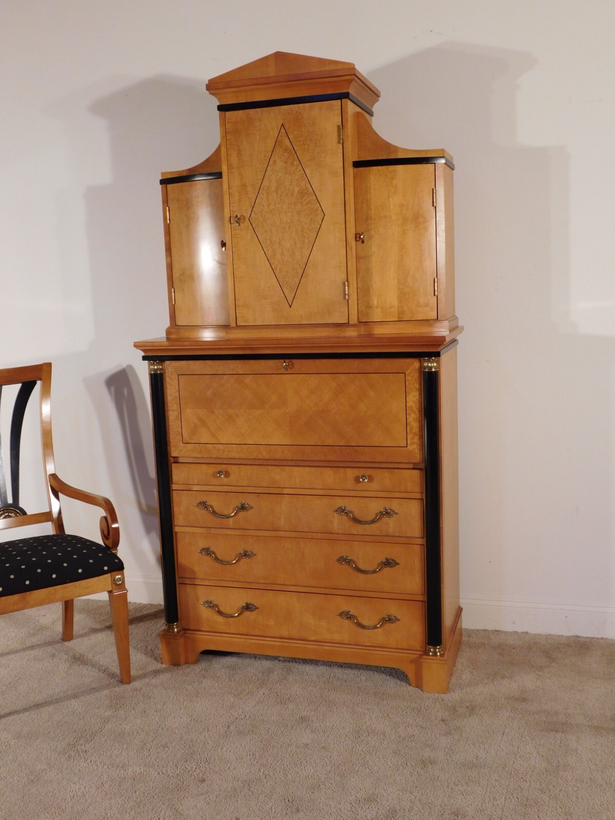 THOMASVILLE Grand Classics Beidermeier Abbatante Secretary Desk & Arm Chair