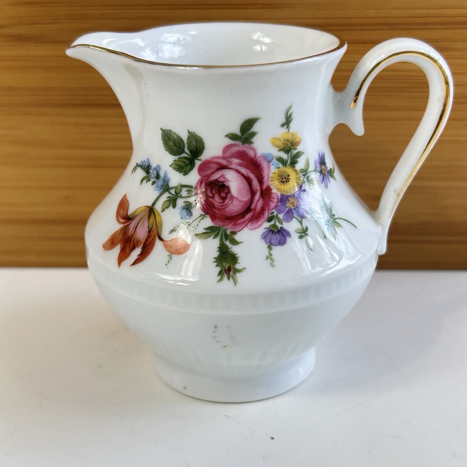 Jahre Bareuther Waldsassen Creamer Germany 100 Gold Rim Floral Cottagecore