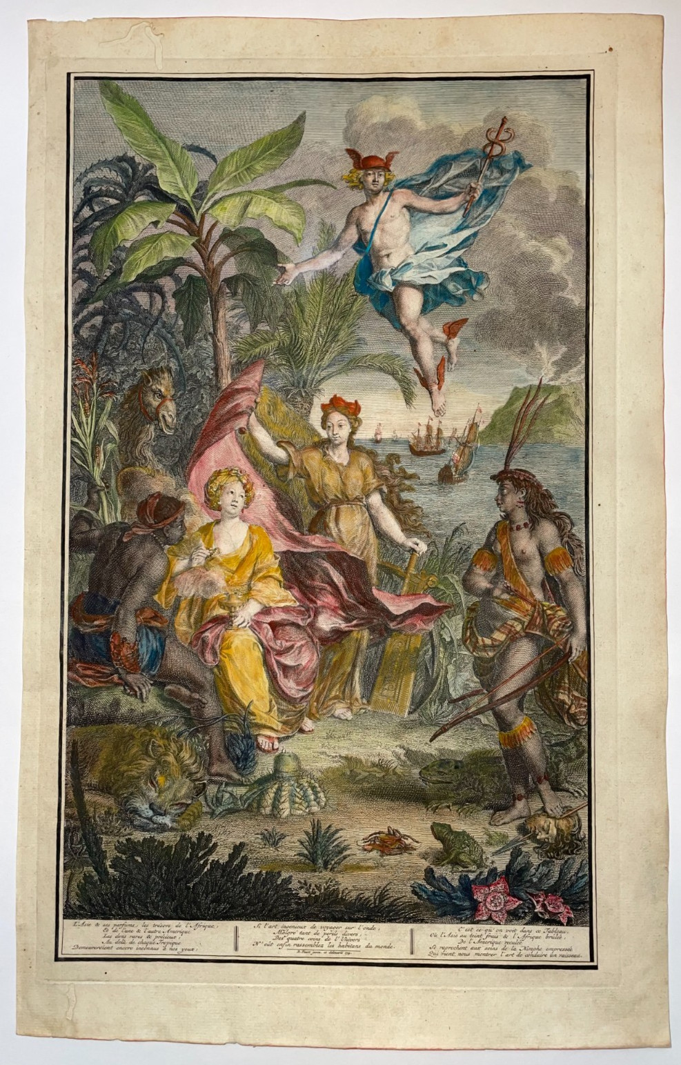 ATLAS HISTORIQUE CHATELAIN / PICART DATED 1719 LARGE ANTIQUE FRONTISPIECE