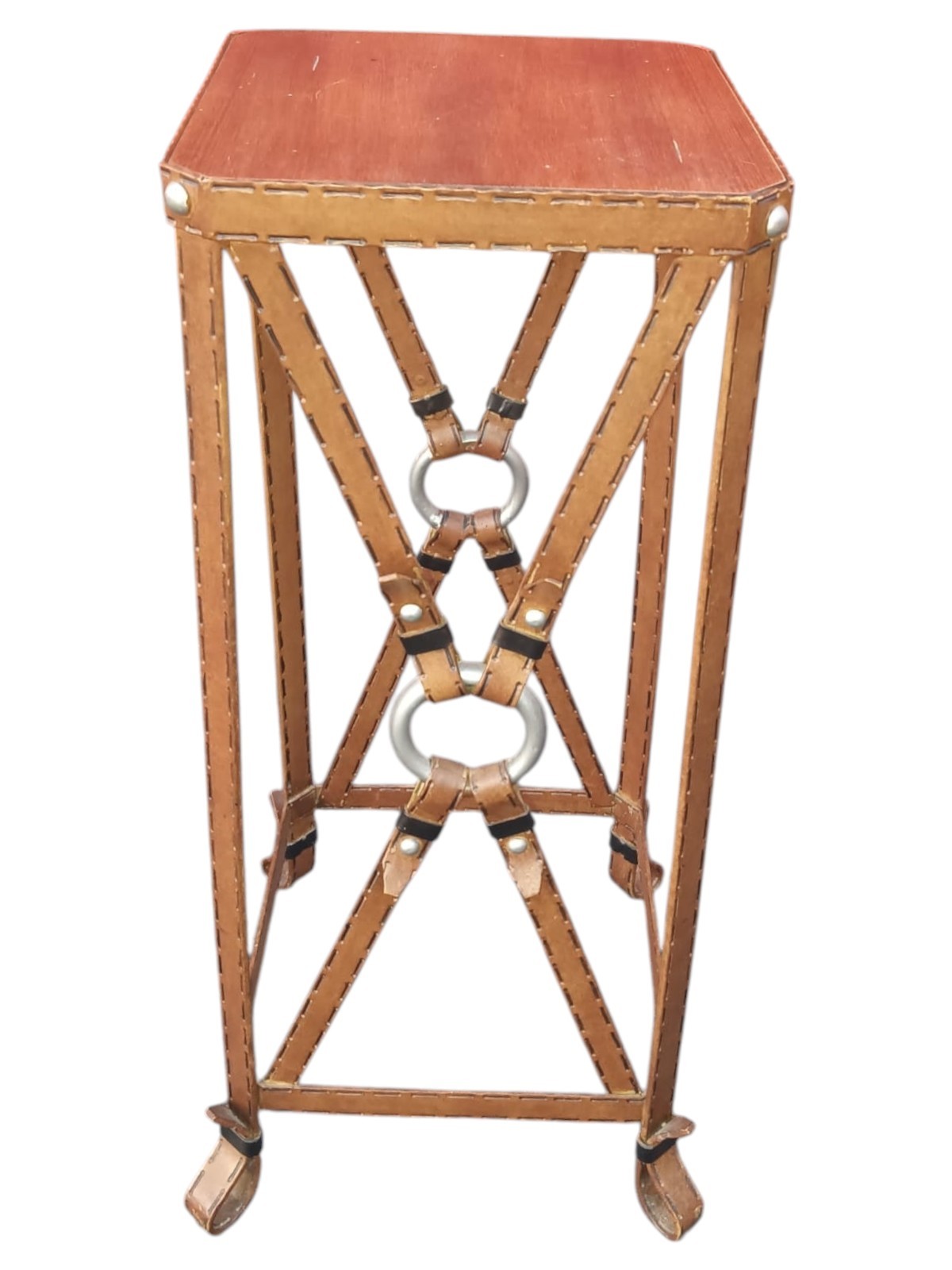 Rare Adnet Hermès Equestrian Side Table
