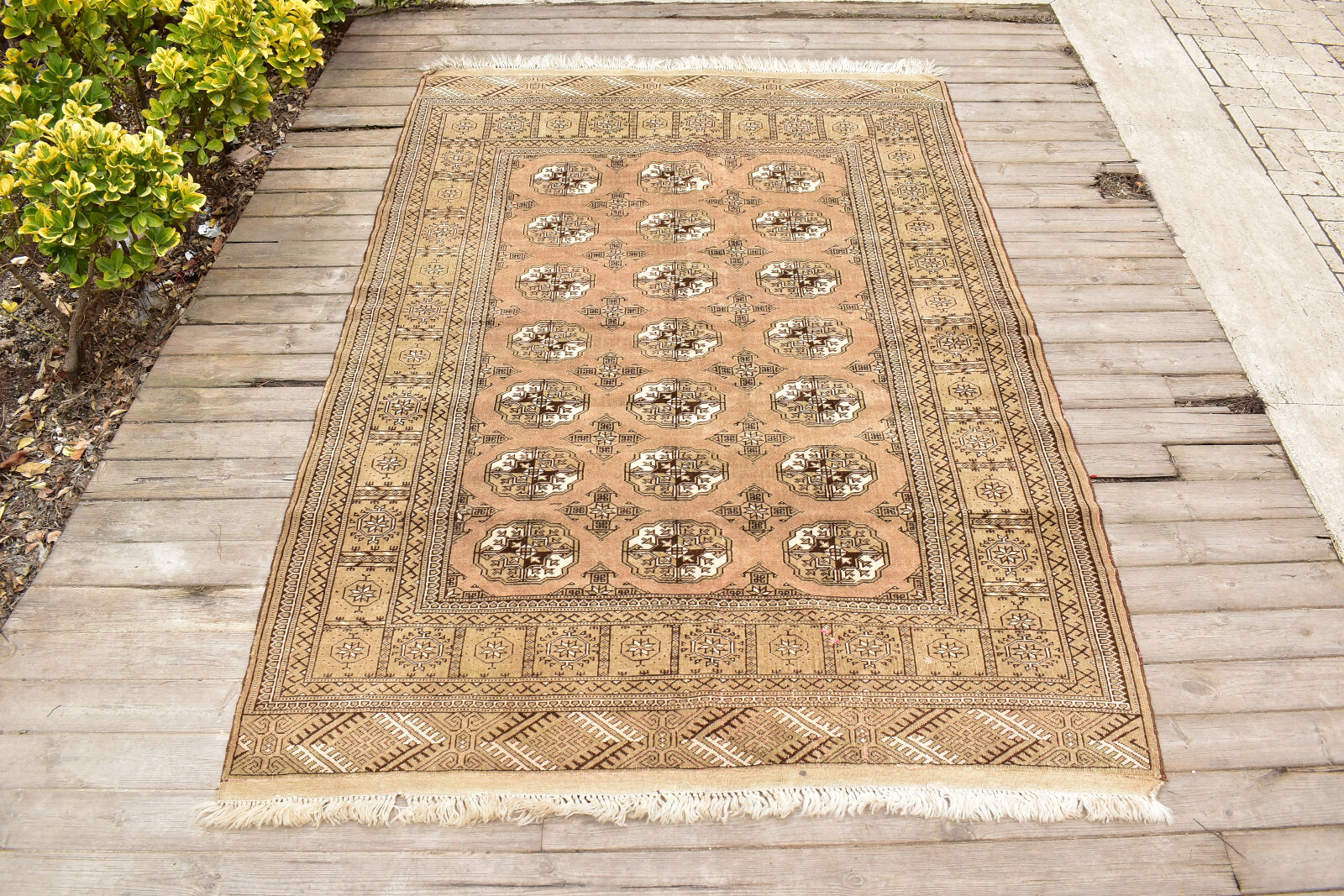 Turkoman Rug 54”x80” Hand Woven Oriental Carpet 139x205cm Tribal Eclectic Rug