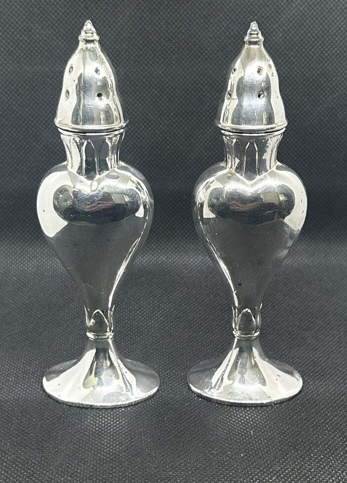 SP Co Vintage LaFrance Rec Reg 832 Silver Salt and Pepper Shakers
