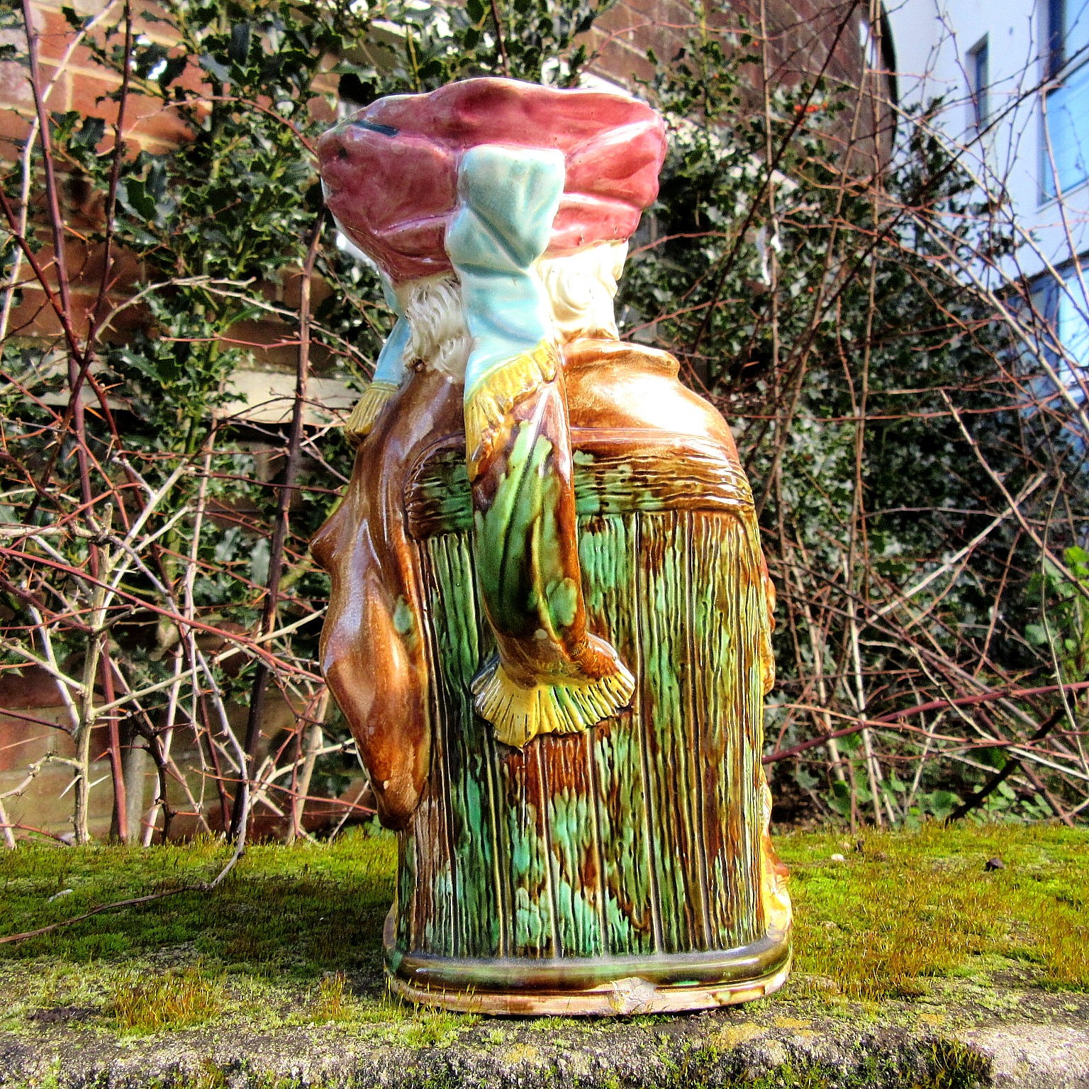 Antique Falstaff Majolica Toby Jug with Kite Mark 1856 Mid Victorian 10.5″ High