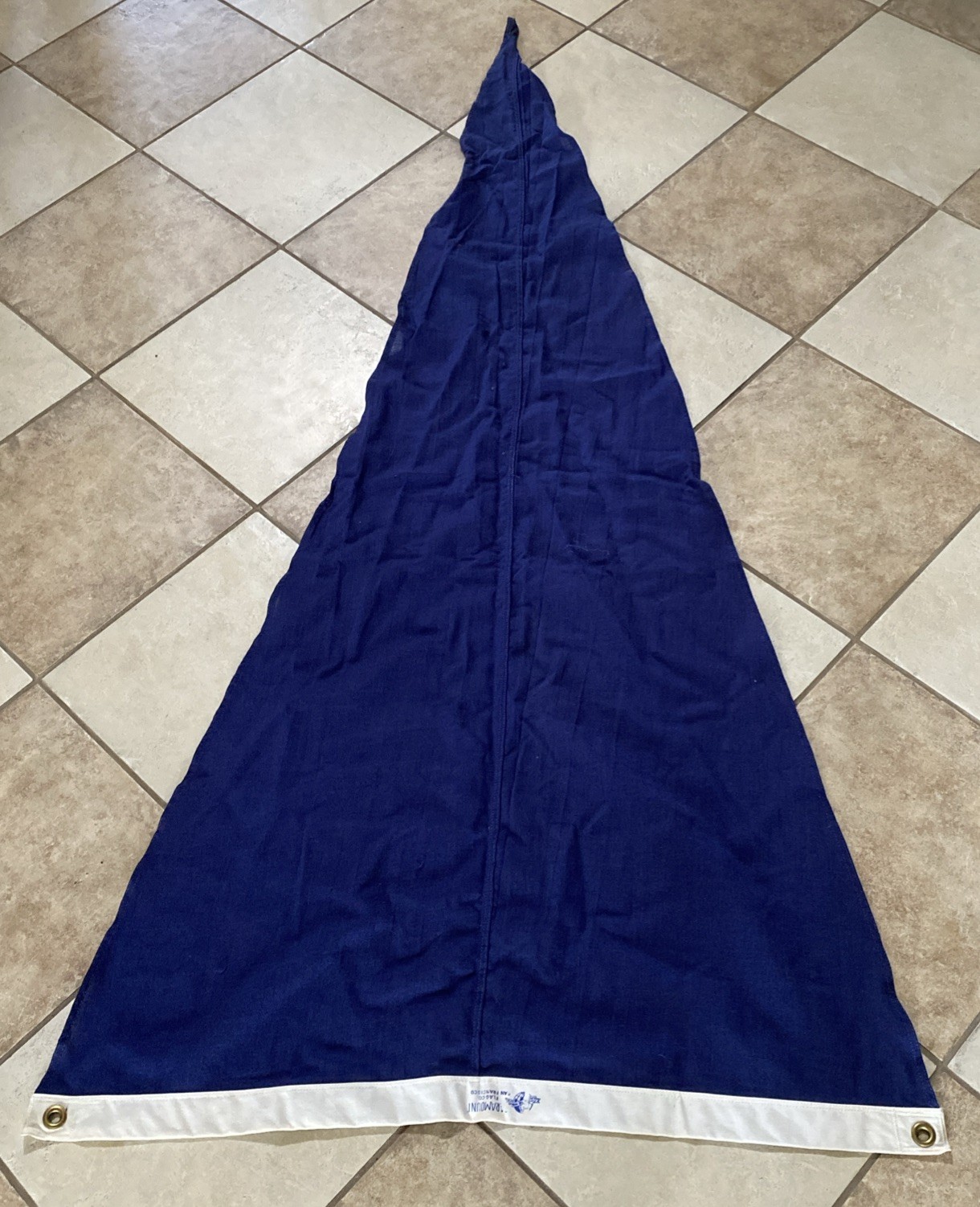 Vintage Nautical Ship Flag Large Linen WW2?Paramount Blue