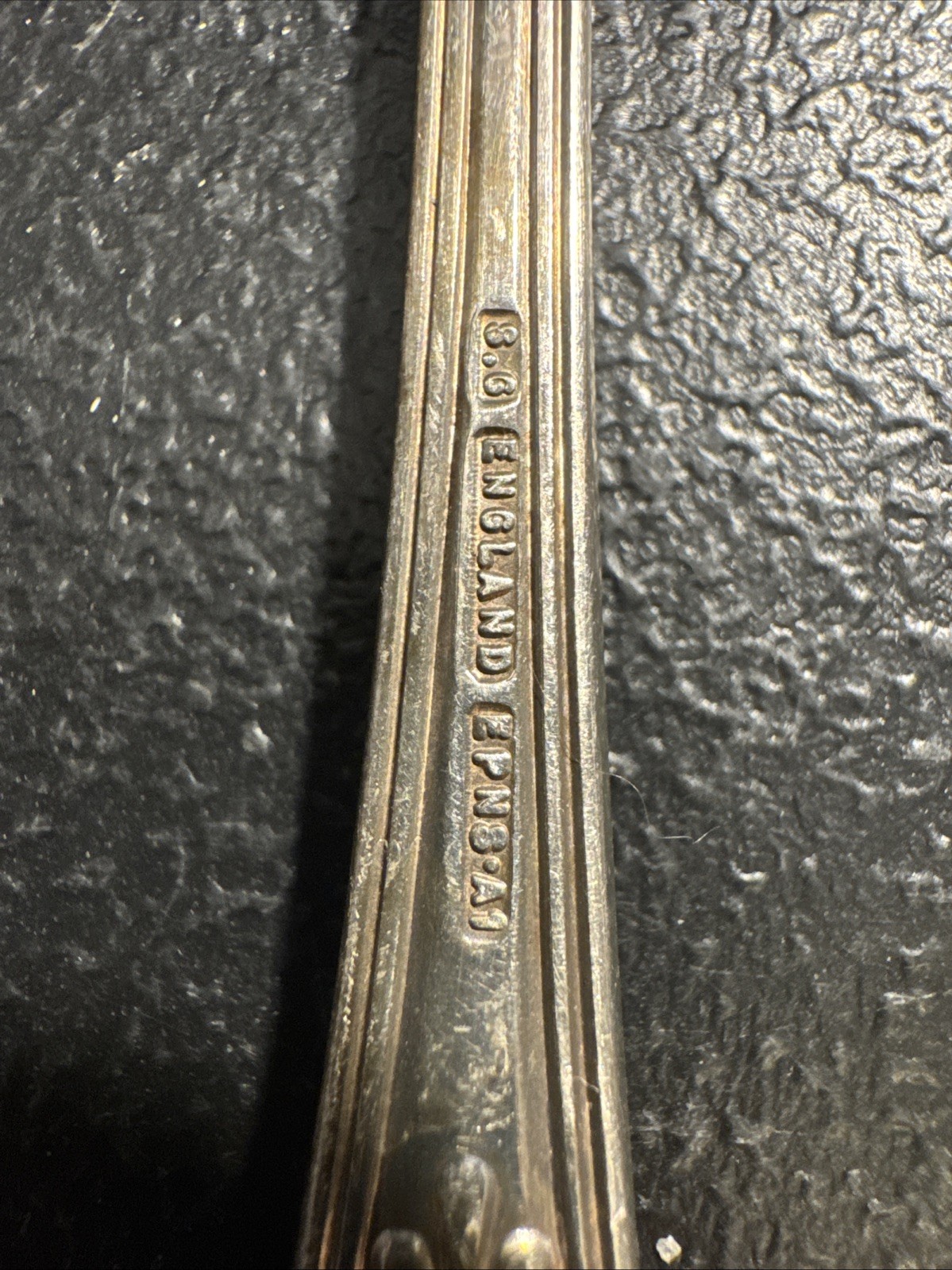 A1 EPNS Sheffield King’s Pattern Serving Spoon & Spork Berry/Fruit, Gold Washed