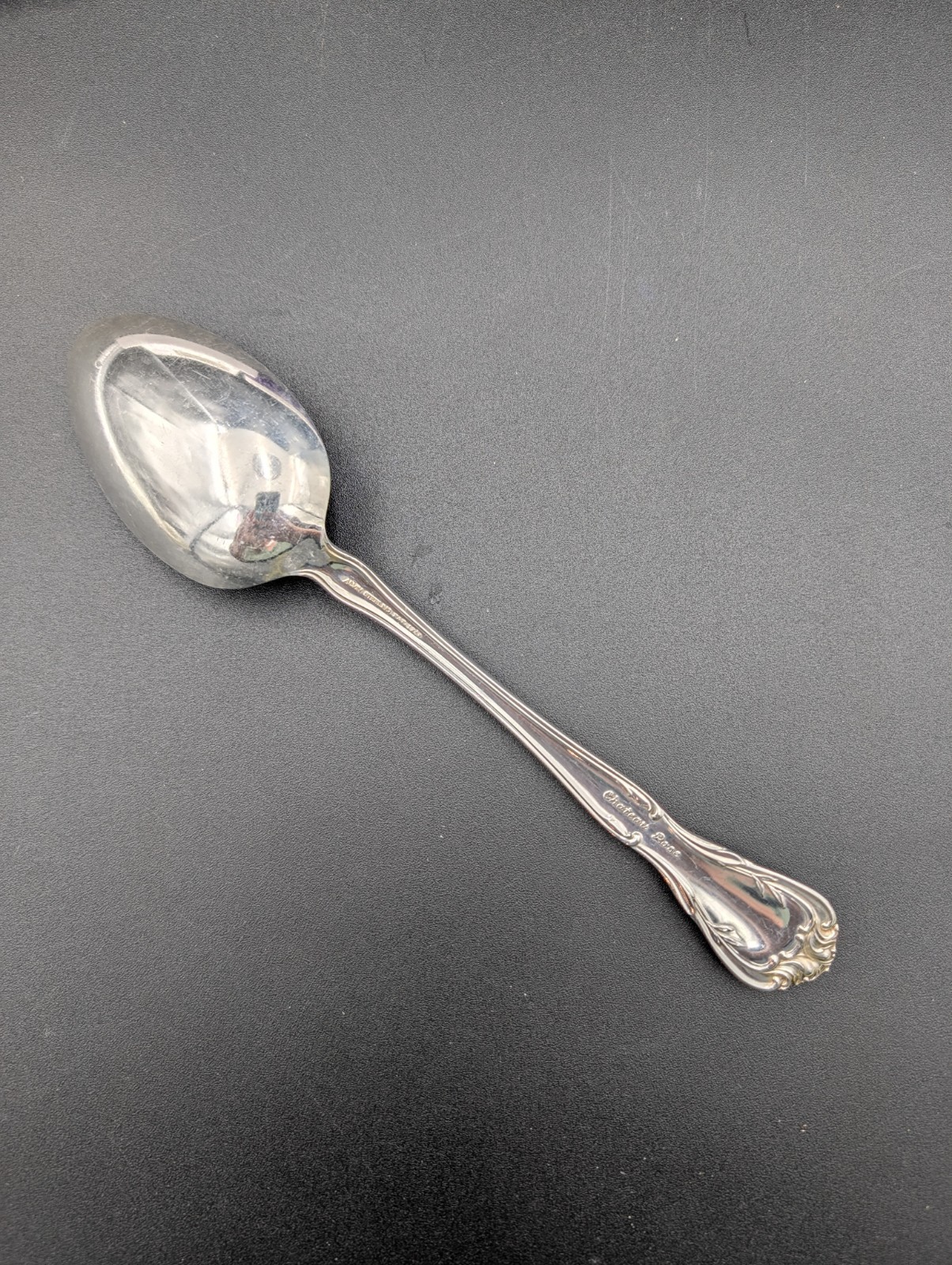 Alvin Chateau Rose Sterling Silver Serving Spoon 8 1/2 in No Mono