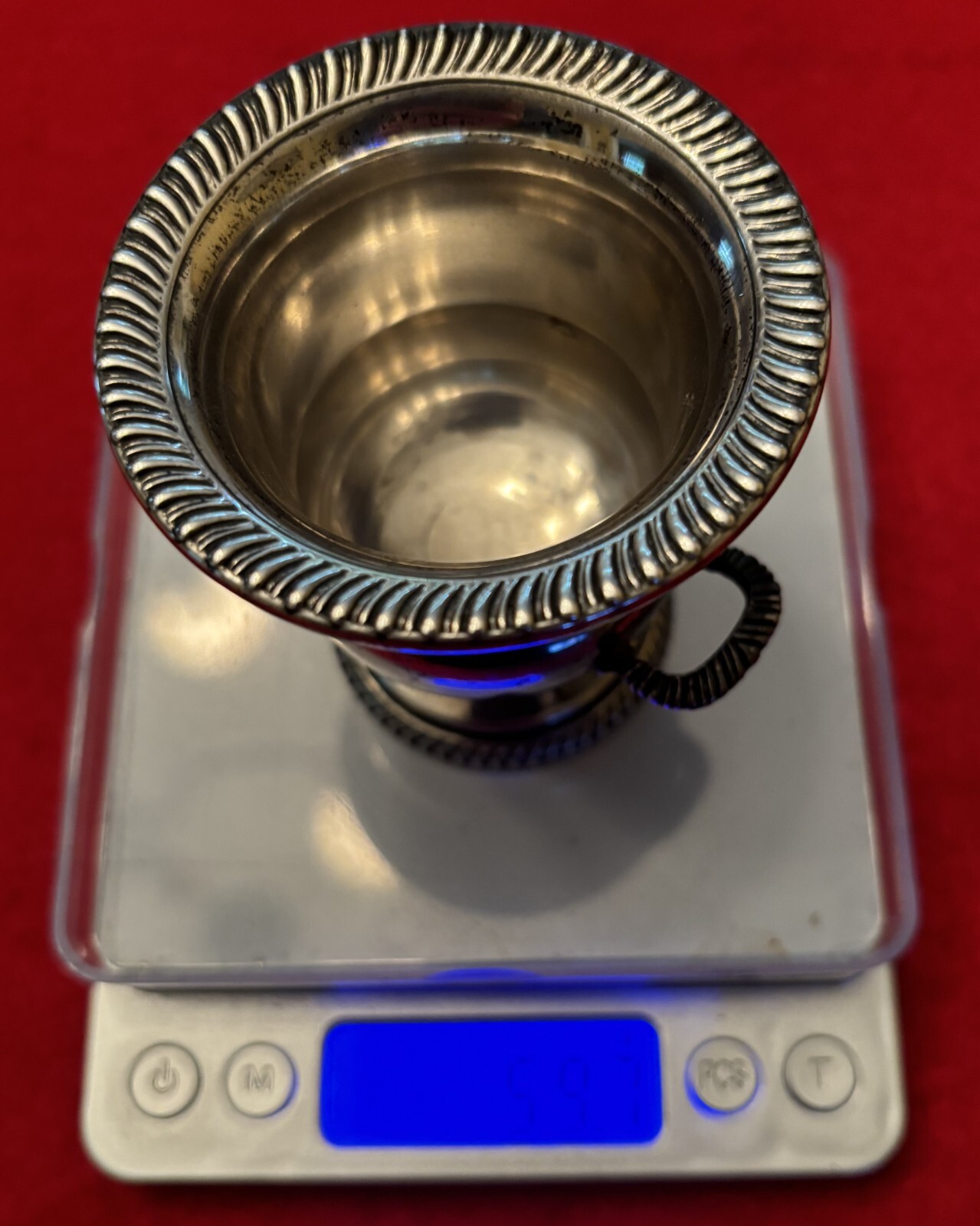 Sterling Silver Vintage Toothpick/Match Holder Urn With Handles by Fisher