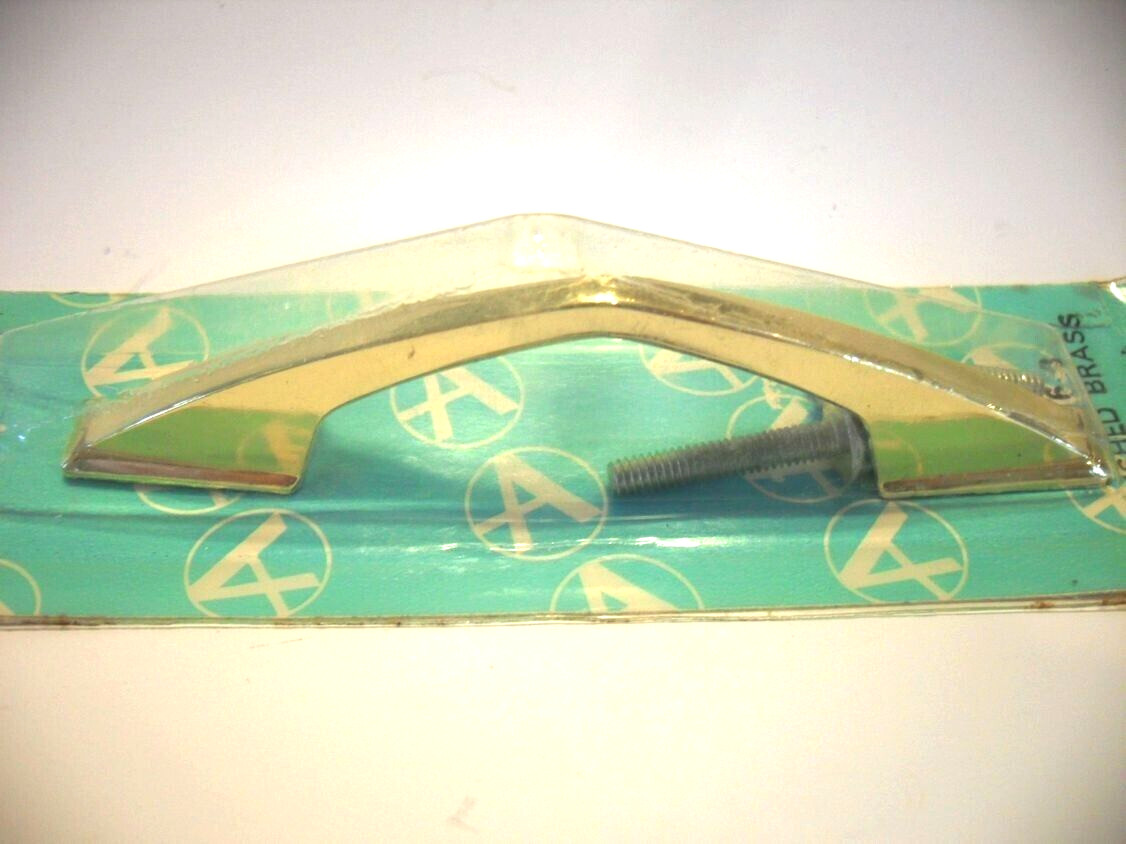 Vintage Nos Brass Chevron Drawer Pull V-Shape Catalina Cabinet Handle Amerock