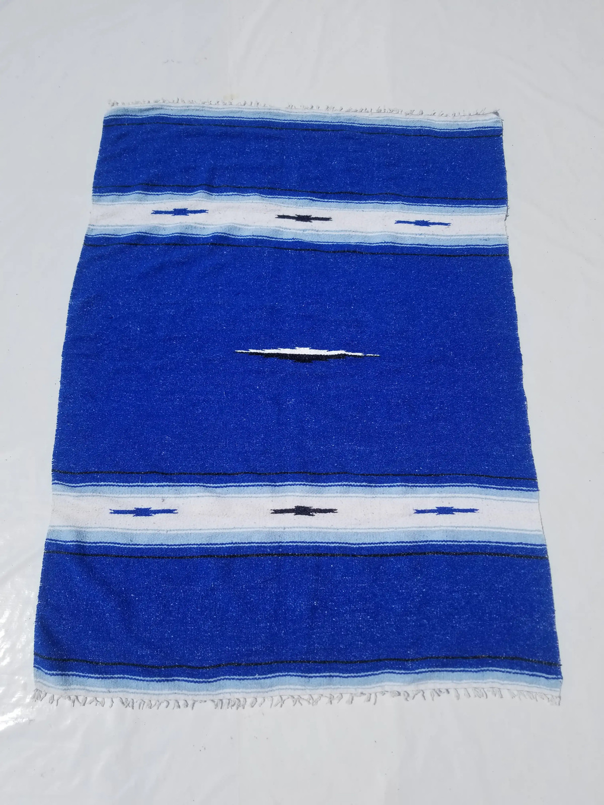 Vintage Traditional Handmade Mexican Wool Multi Kilim 5.7×4.0ft