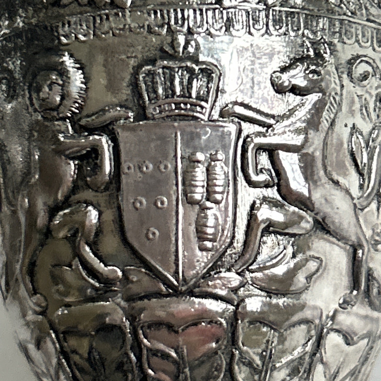 Silverplate Vintage Lion & Unicorn Crest Tiny Goblets