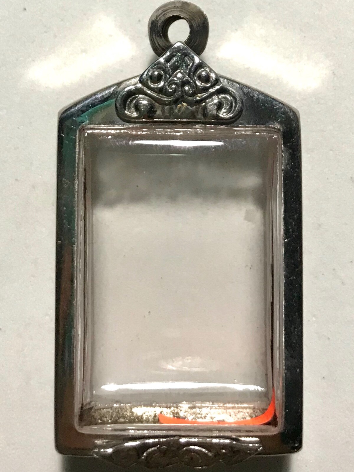 STAINLESS STEEL CASE/CASING AMULET PHRA LP THAI BUDDHA PENDANT N146.1 h3.7w2.4cm