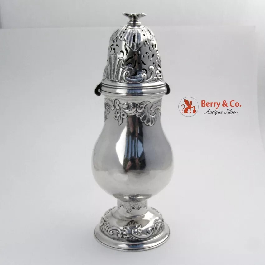 Baroque Shell Scroll Shaker American Sterling Silver Loring Andrews 1890