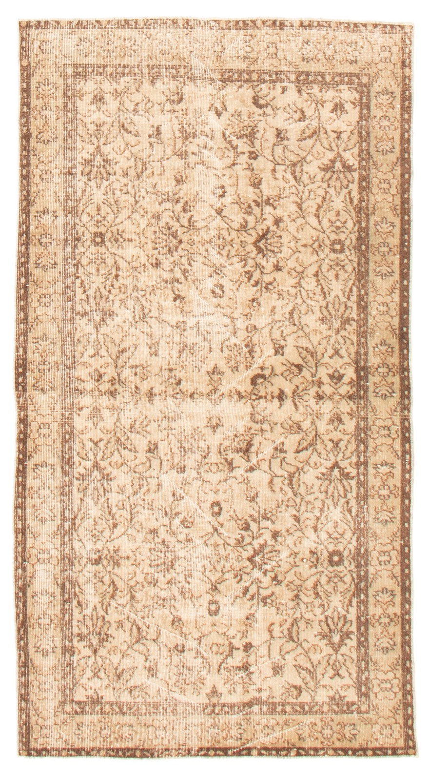 Vintage Traditional Hand-Knotted Area Rug 3’8″ x 7’0″ Oriental Wool Carpet
