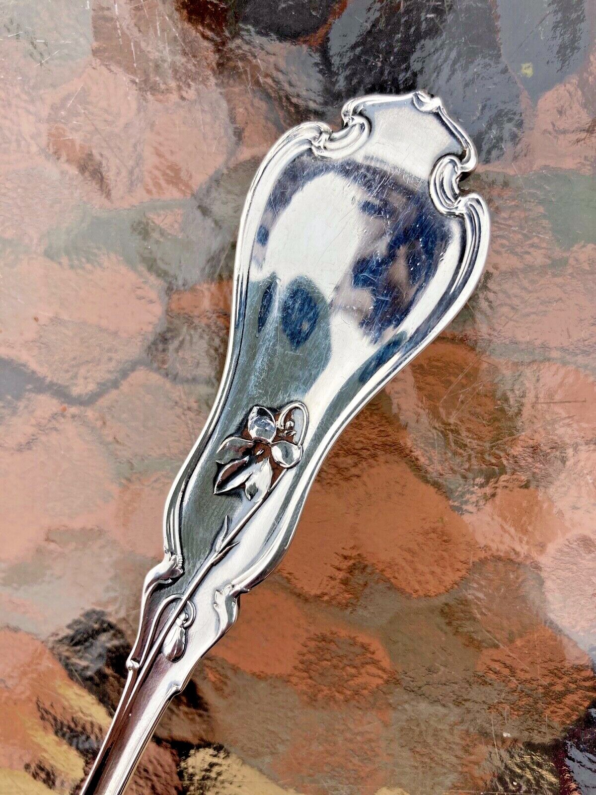 Vintage, Sterling Silver, Whiting Mfg. Co., Violet, Large Cheese Scoop, No Mono