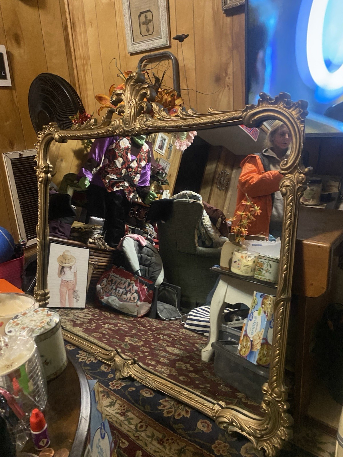 Rococo Revival Gilded Mirror Wall Mirror Origin: United States Made: 1940-1960