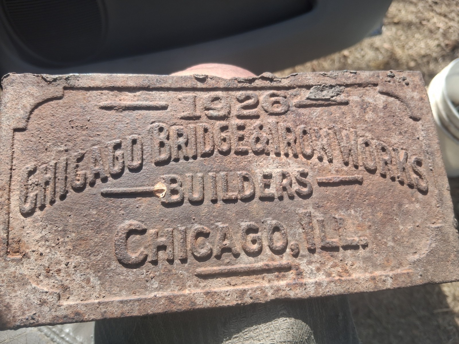 1926 bridge and iron works iron plaque