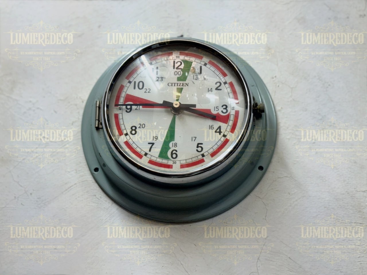 Vintage Citizen Electric Wall Clock – Industrial 24-Hour Retro Factory Style
