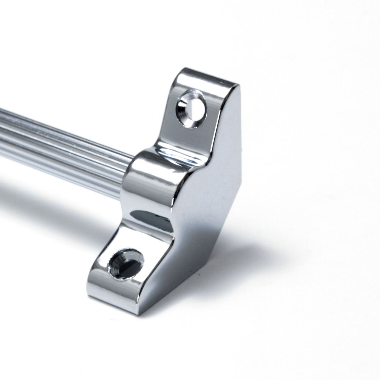 13 X Polished Chrome Stair Rods – 3/8″ x 28.5″ – Norfolk Reed – Plain Bracket