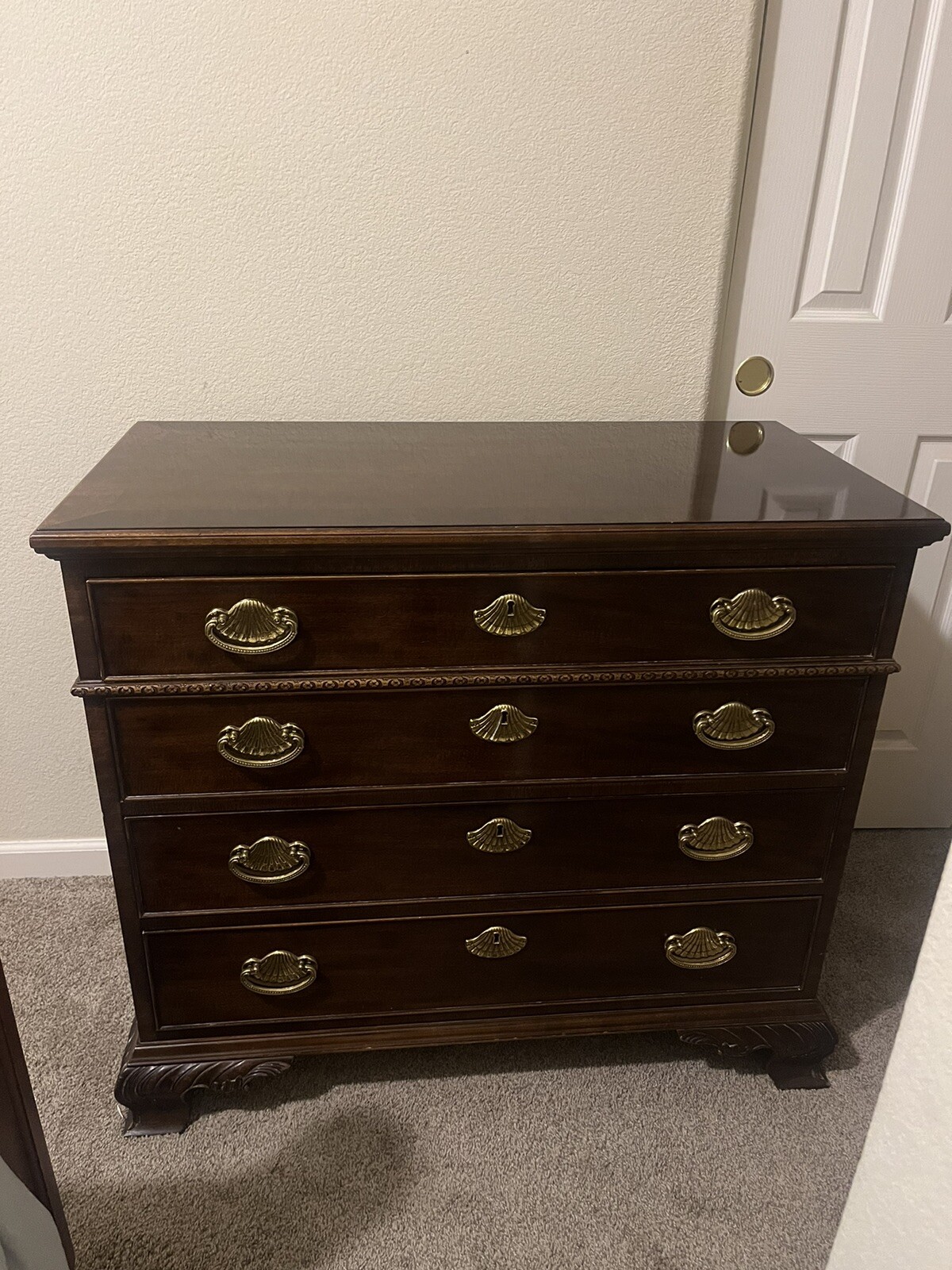 Henredon Georgian Carved Mahogany Dresser or Credenza