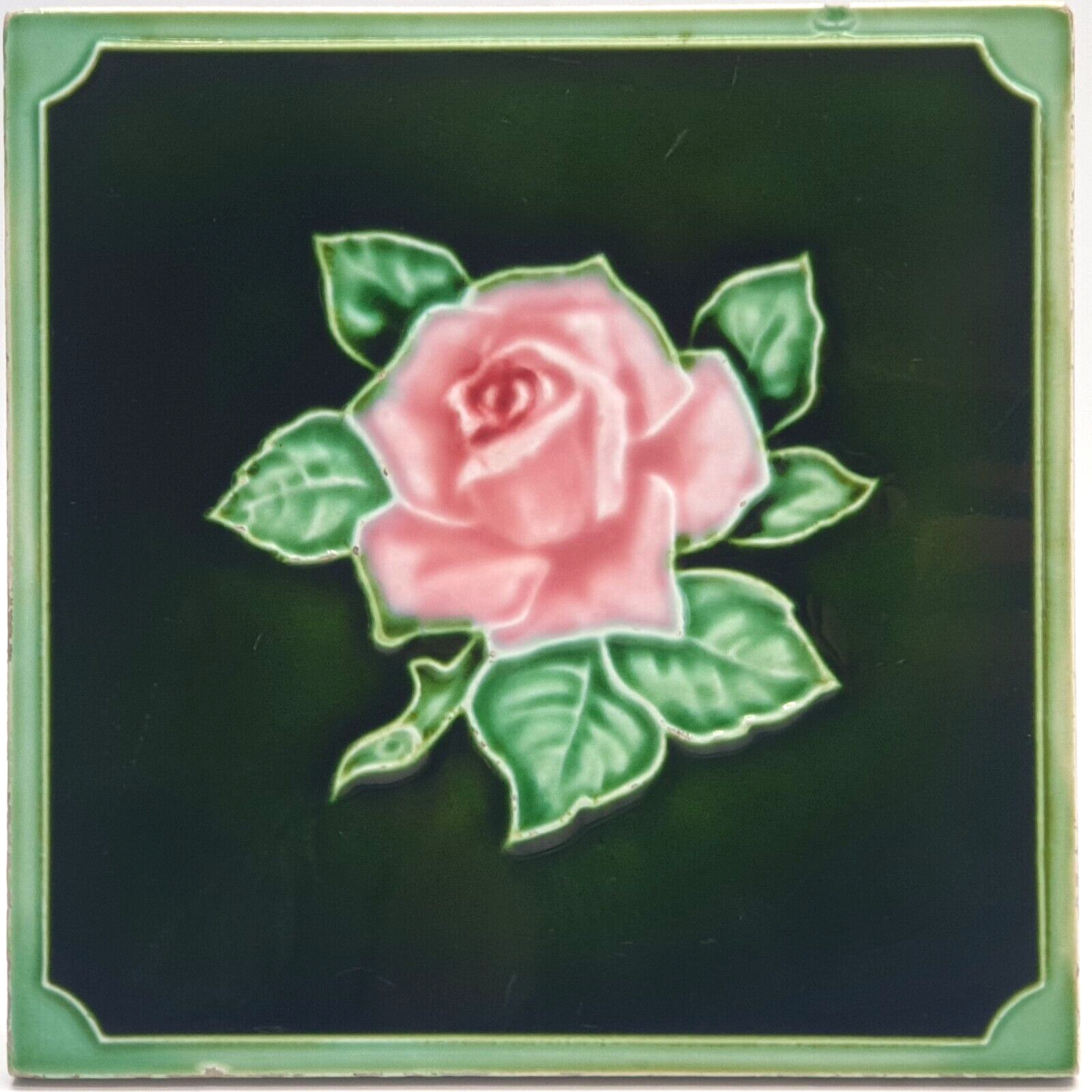 Art Nouveau Moulded Majolica Tile by Henry Richards C1927 AE1