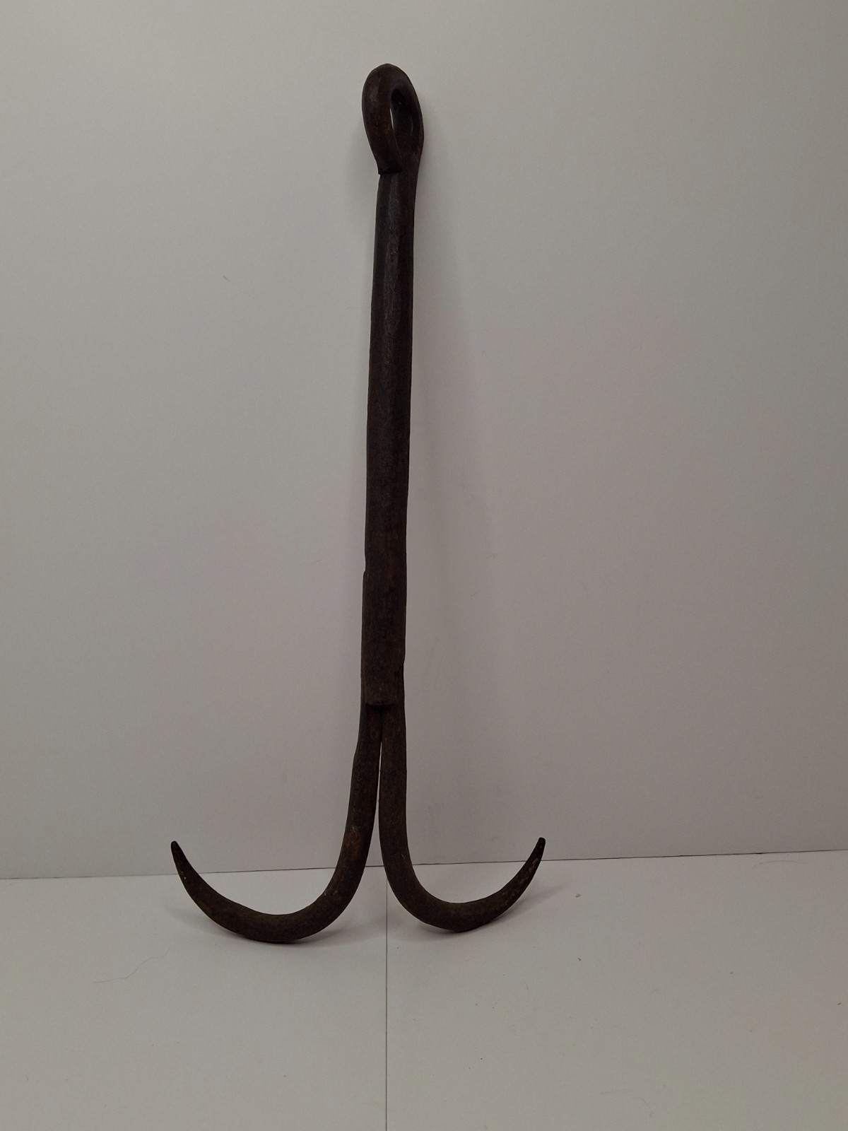 Antique Hand-Forged Wrought Iron Gambrel Hook Butcher Meat Hanger Game Deer