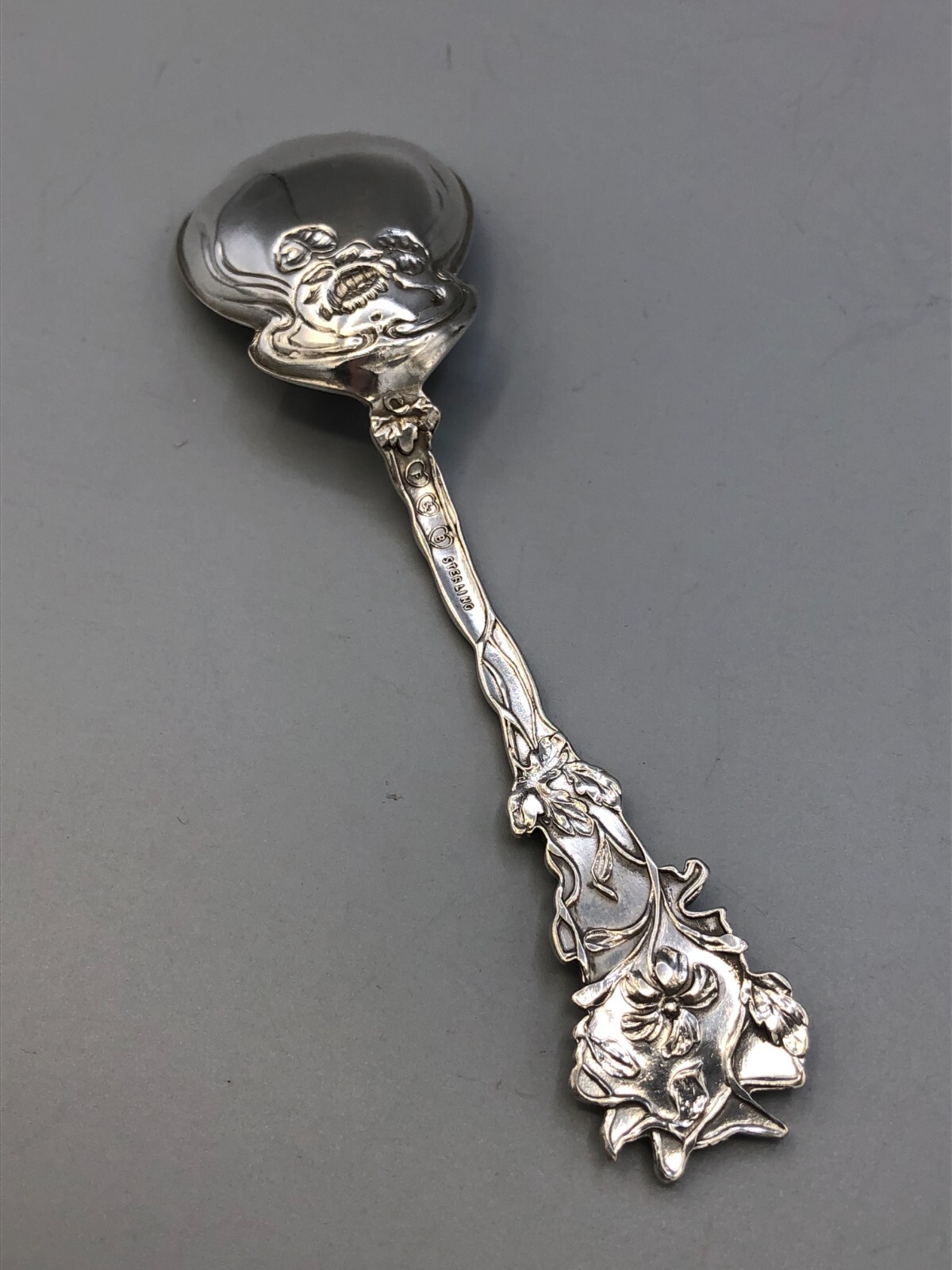 Poppy by Paye & Baker Sterling Silver Sugar Spoon 5 3/8″