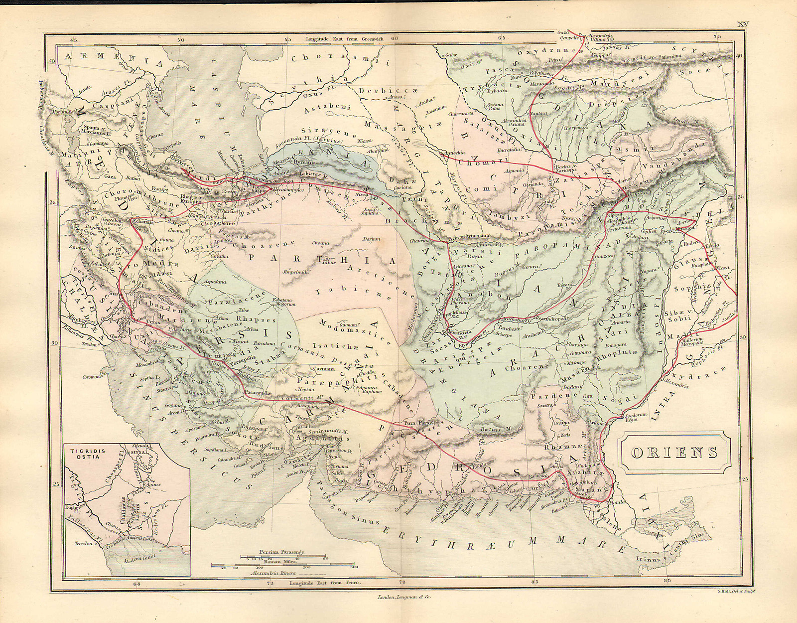 antient geography map by samuel butler 1869 – oriens