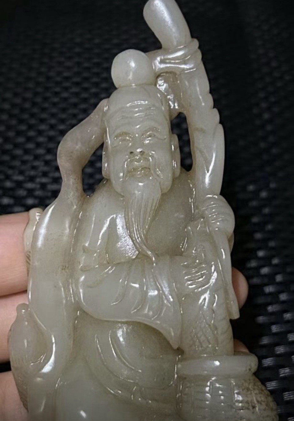 Hetian Jade Statue 18-19th Century Antique