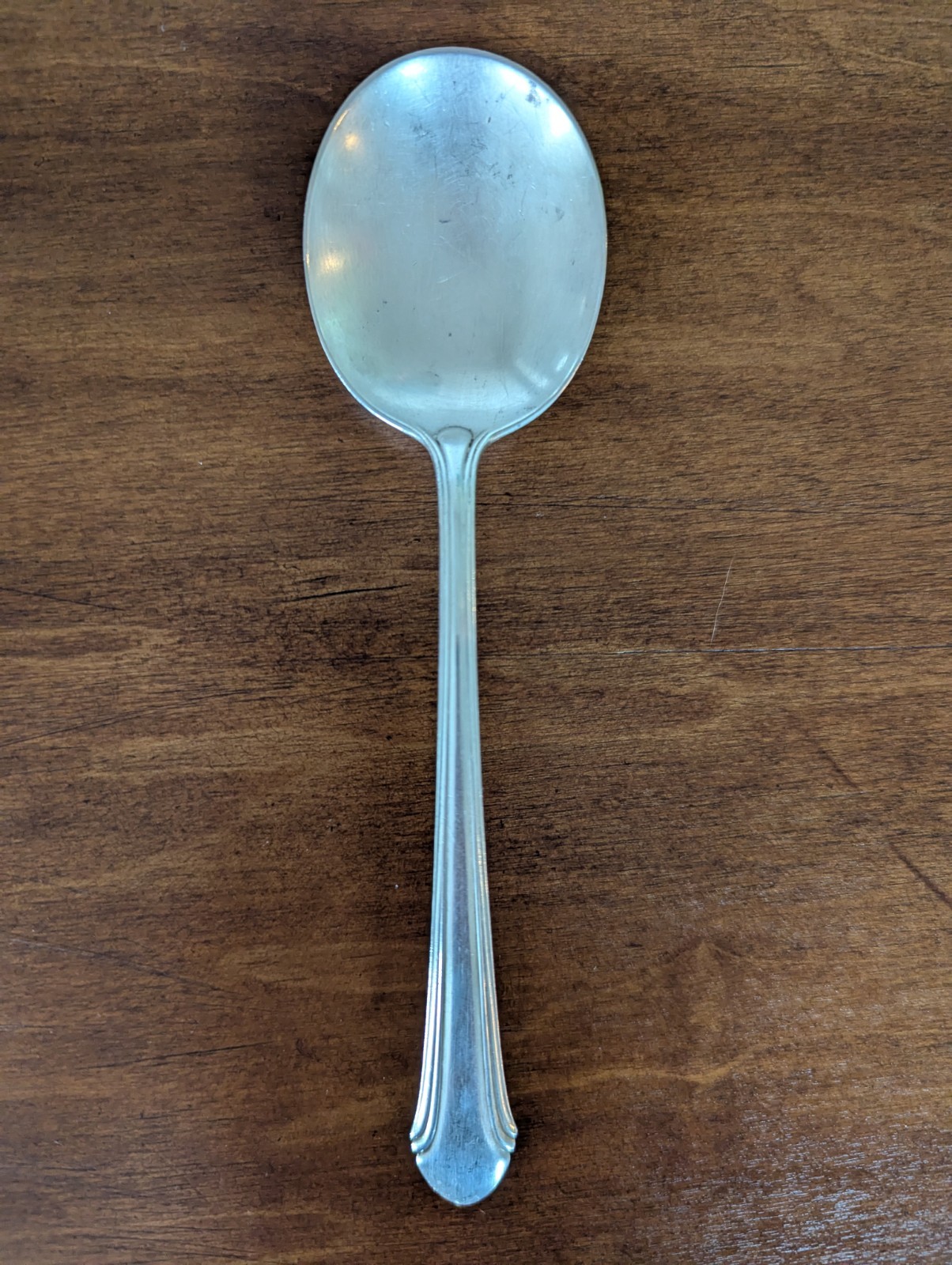 ANTIQUE STERLING SILVER “ALVIN ROMANTIQUE” SOUP SPOON, 6 1/4″