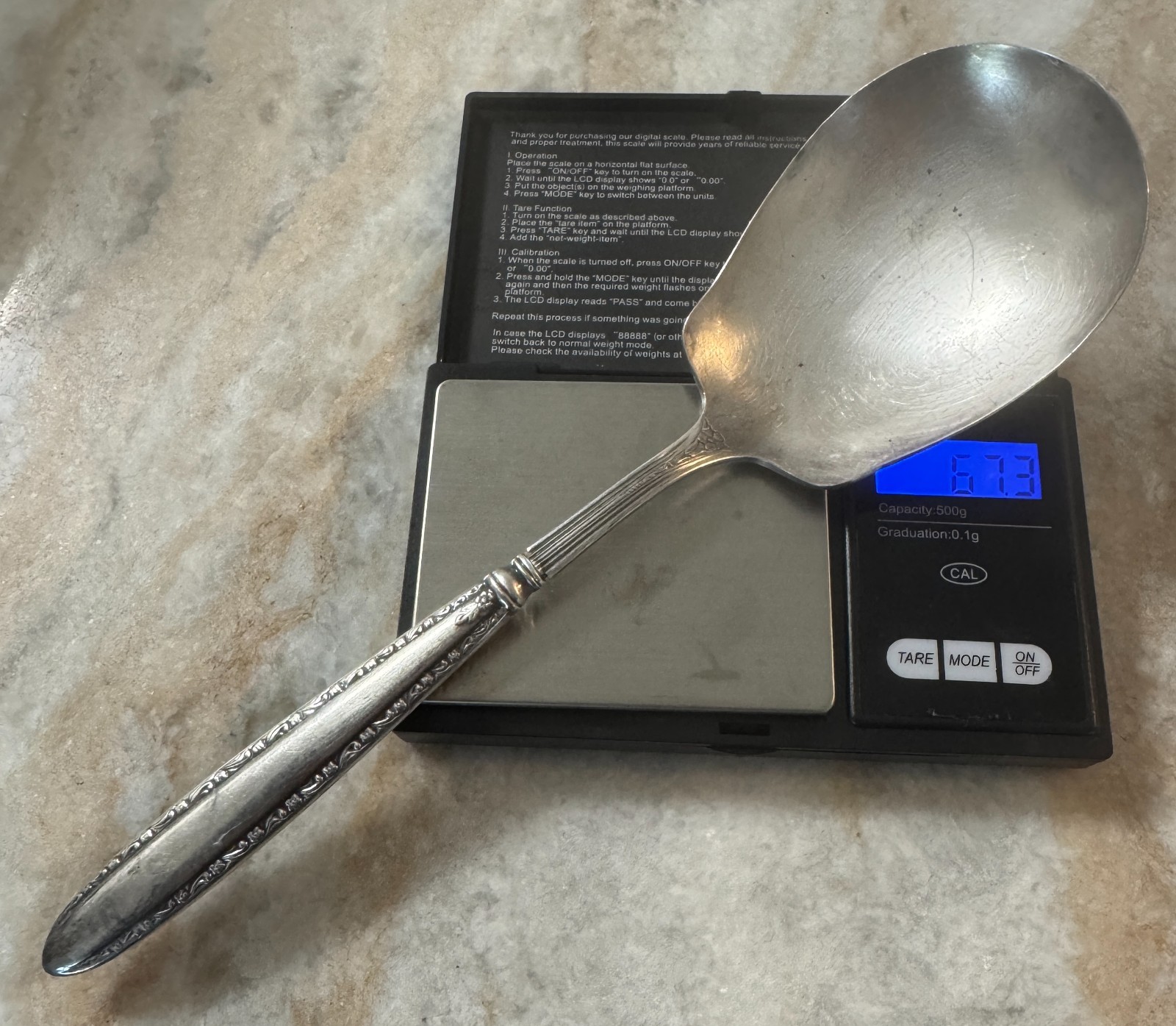 Hollow Handle Berry/Casserole Spoon NTS26 Sterling by National Silver Co 9 1/8″