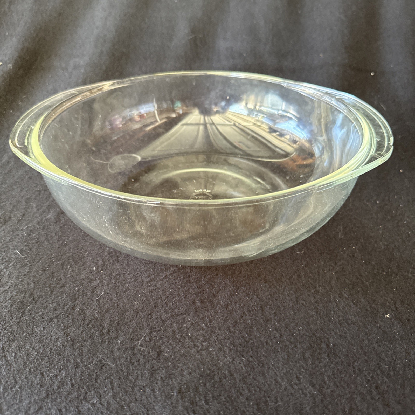 Antique pre-1920s Pyrex $ TM Reg, US Pat Off, Clear Casserole Dish 021-OR-621 B