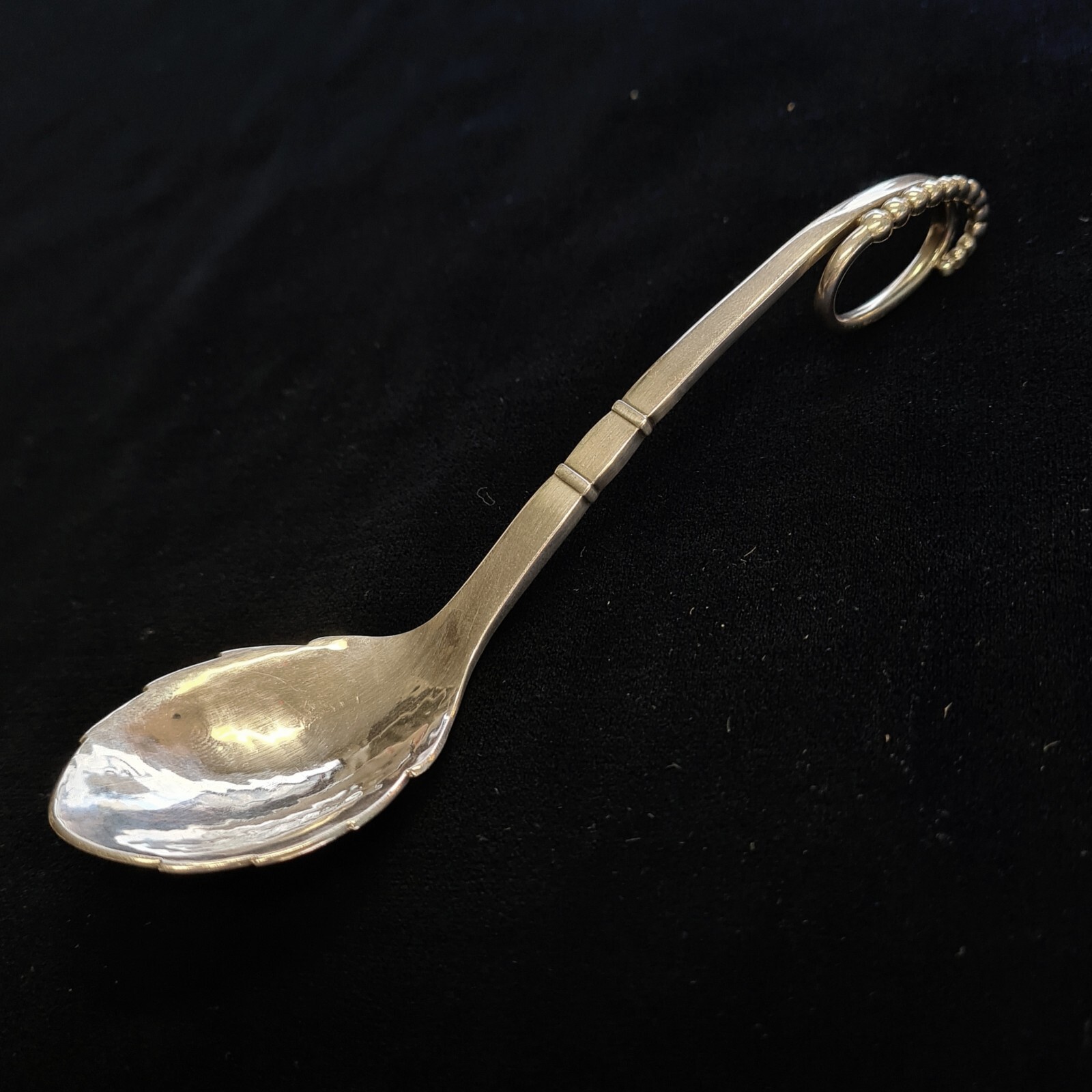 Small Georg Jensen Sterling Silver Nut Spoon in Pattern ‘Ornamental No. 41’
