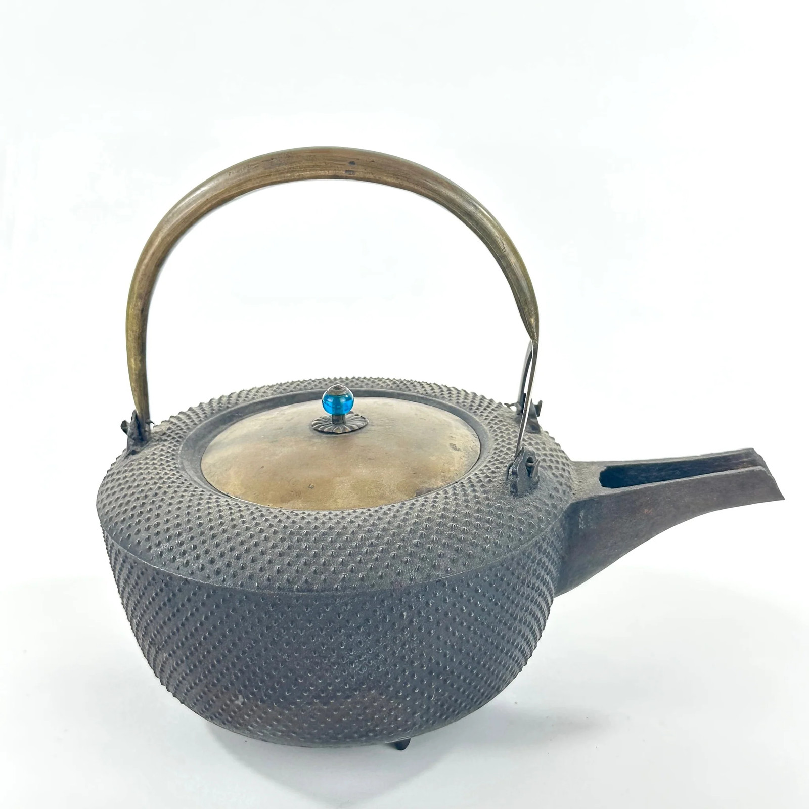 Antique Japanese Cast Iron Chōshi Three-Legged Sake Warming & Pouring Vessel
