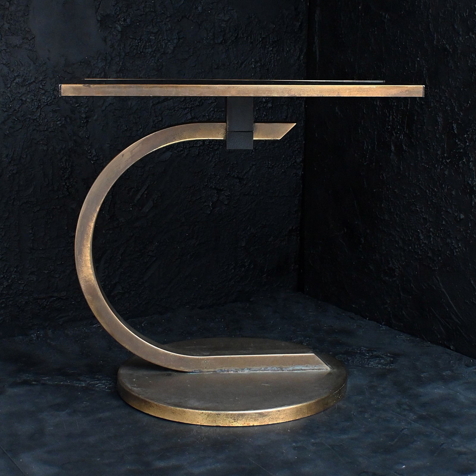 Brass Swivel Italian Table by La Metalarredo of Milan circa.1970s.