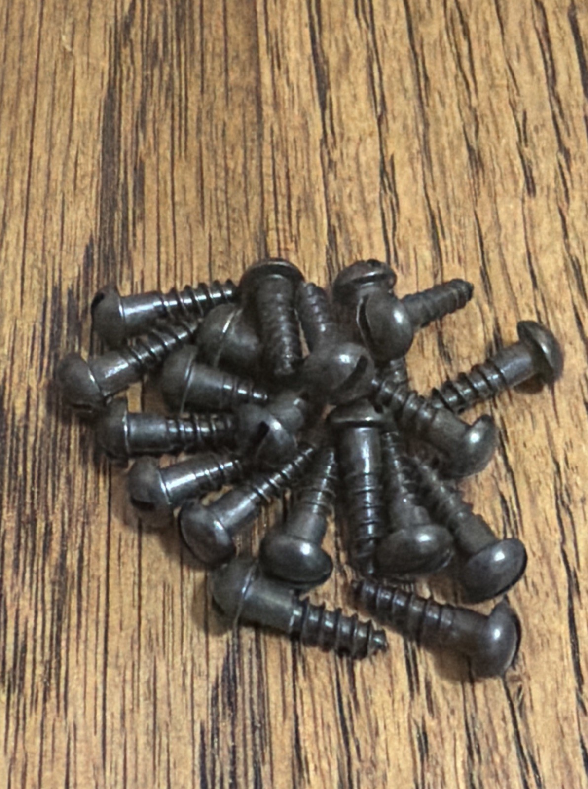Antique Wood Screws # 6 X 1/2” Slotted Round Head Steel American 20 Pk Free Ship